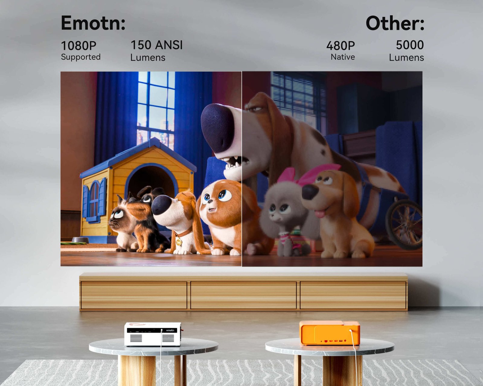 Emotn A1 Mini Portable Projector - Image 2
