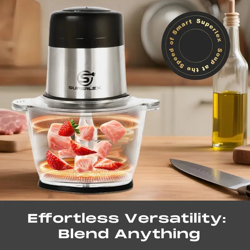 1L Mini Chopper with 300W Motor & SUS420 Stainless Steel Blades - Image 3