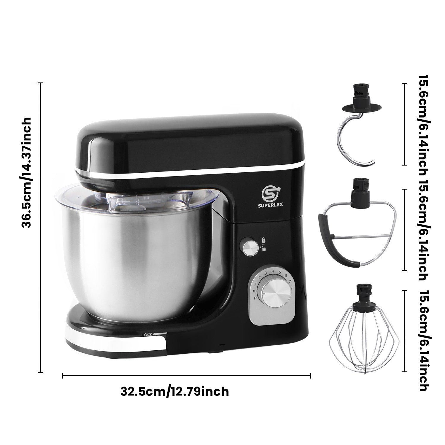 5L Stand Mixer with 1300W Motor & Multi-Function Attachments - Image 11