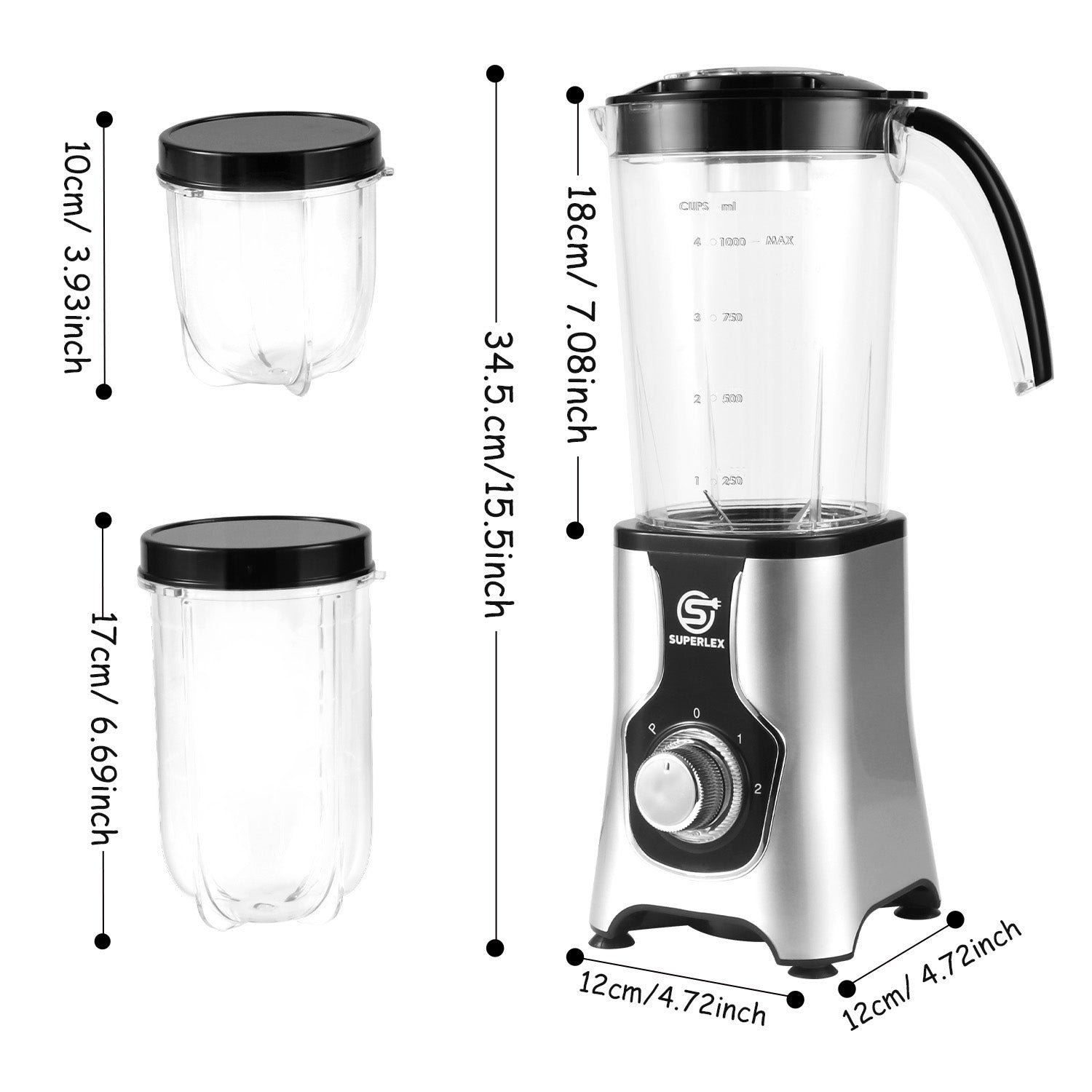 3 in 1 Jug Blender with Multi-Function Blades and High-Speed Performance - Image 11