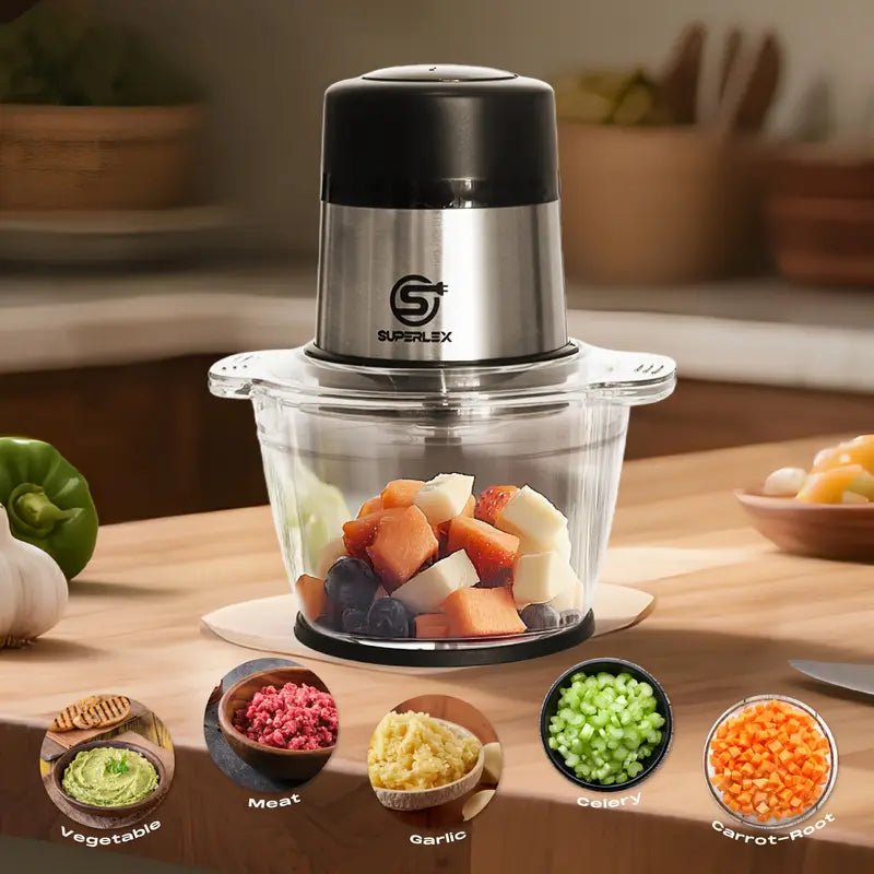 1L Mini Chopper with 300W Motor & SUS420 Stainless Steel Blades - Image 6