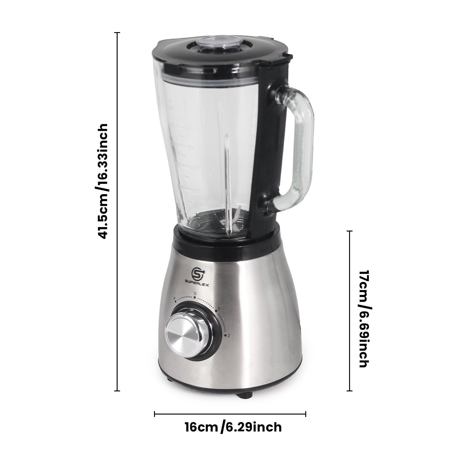 1.5L Glass Jug Blender with 800W Motor & Stainless Steel 4-Blade System - Image 10