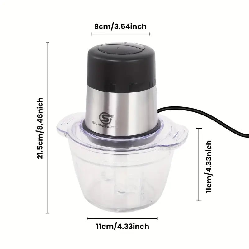1L Mini Chopper with 300W Motor & SUS420 Stainless Steel Blades - Image 10