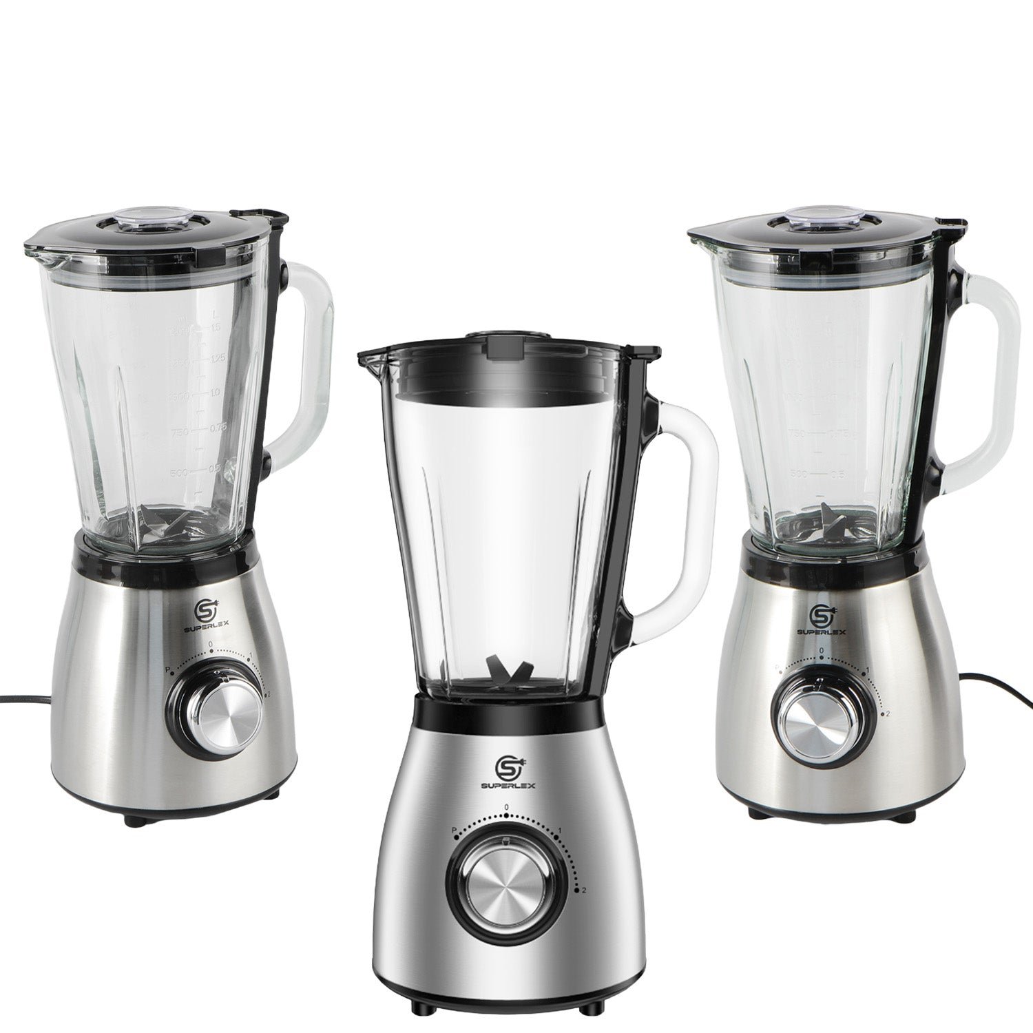 1.5L Glass Jug Blender with 800W Motor & Stainless Steel 4-Blade System - Image 9