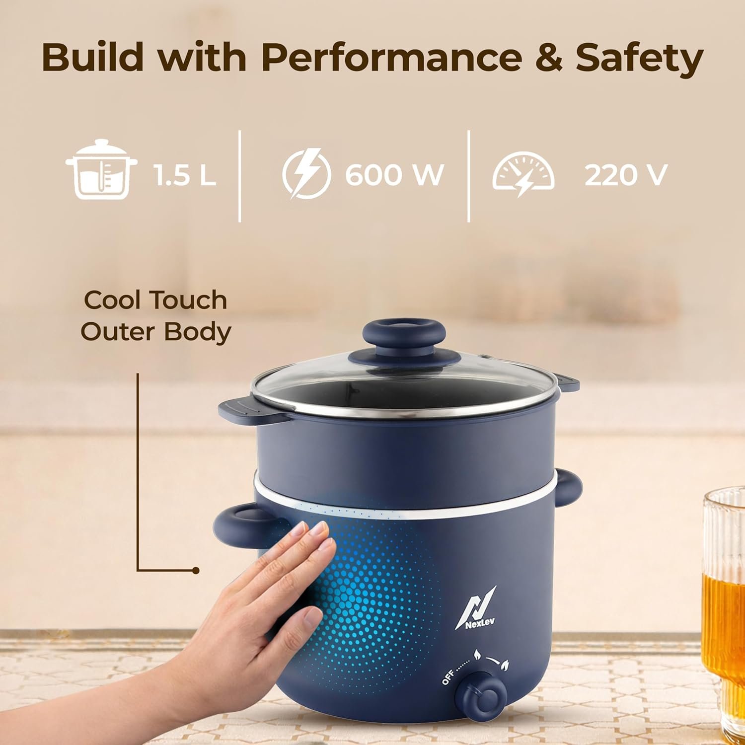 Nexlev Multipurpose Electric Food Kettle KE-02 - Image 4