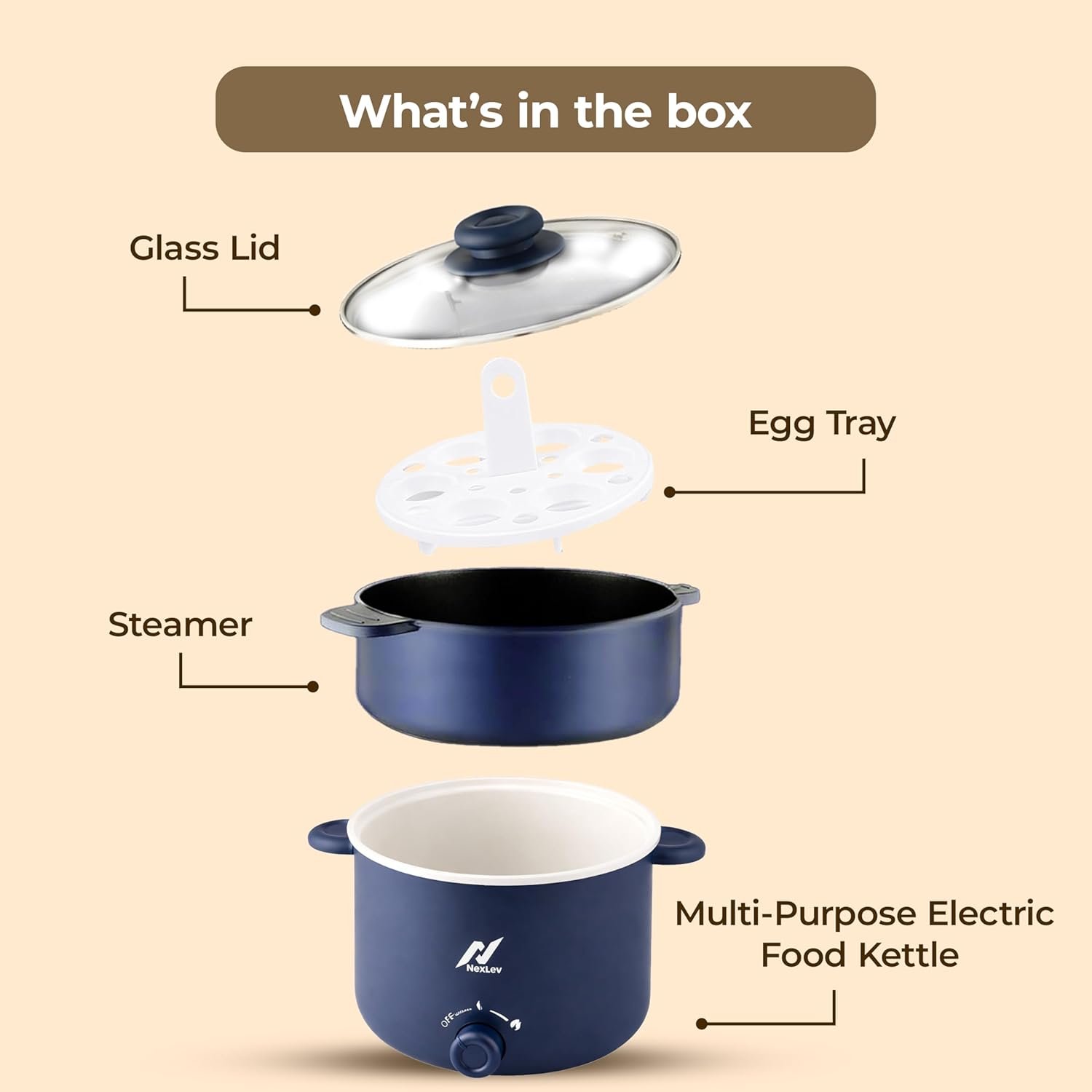 Nexlev Multipurpose Electric Food Kettle KE-02 - Image 7