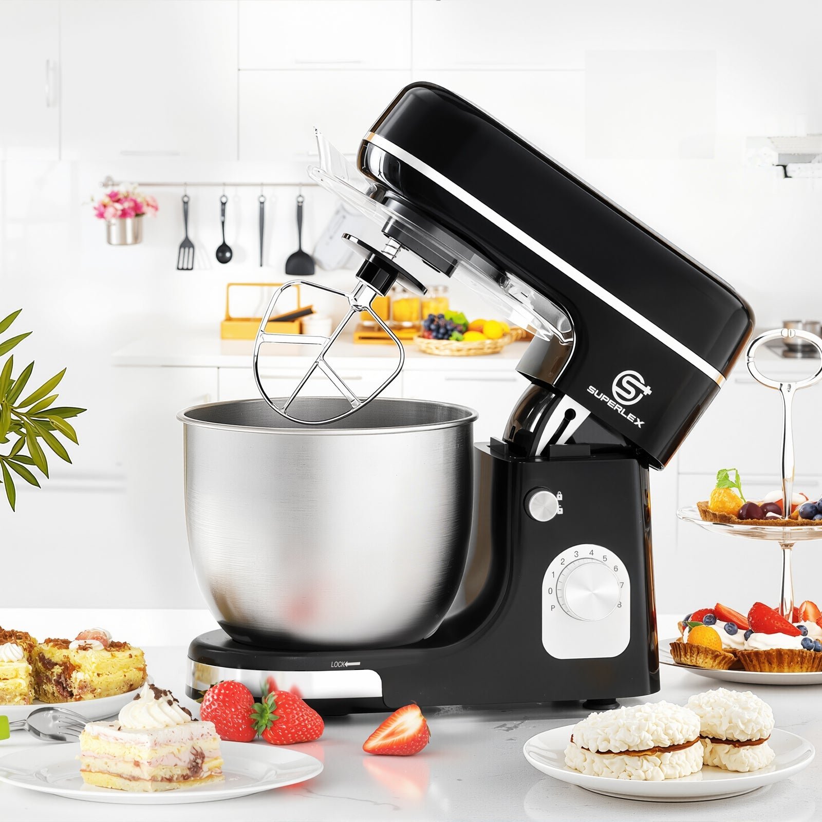 5L Stand Mixer with 1300W Motor & Multi-Function Attachments - Image 7