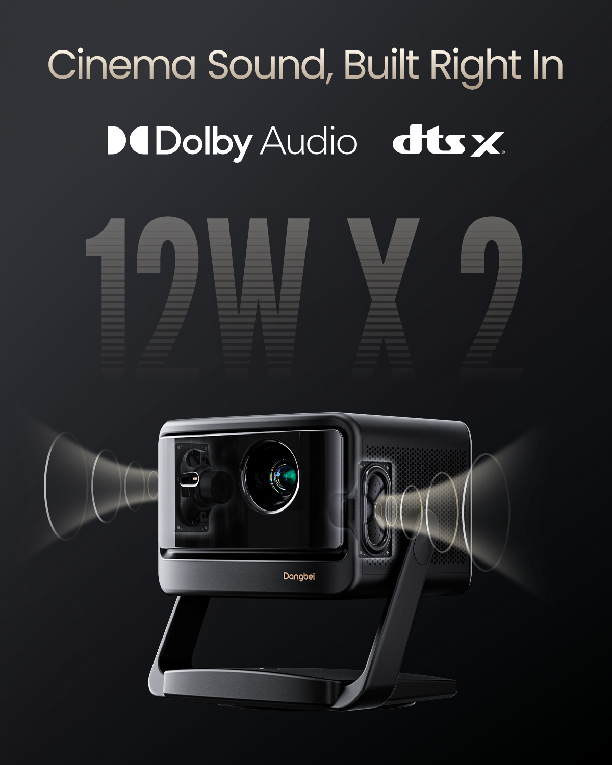 DBOX02 Pro 4K Laser Projector with 360?? Gimbal - Image 7