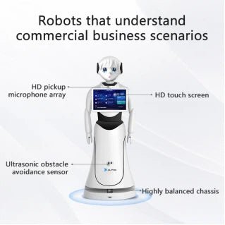Alpha Robotics Reception Hall Robot Alice – AI-Powered Multilingual Assistant with Laser Navigation & 13.3" Touchscreen - Image 4