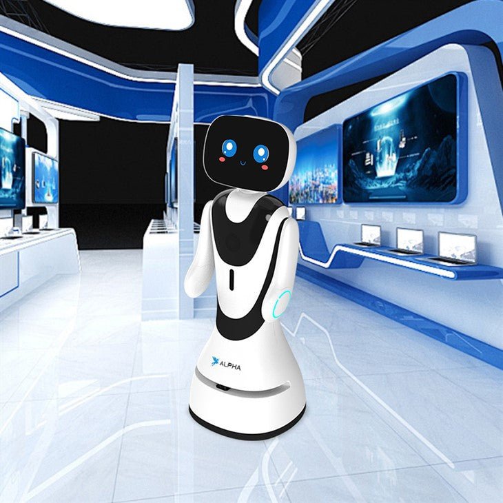 Alpha Robotics Hotel Reception Robot Timo – 13.3-inch Touchscreen Multilingual Hospitality Assistant - Image 3