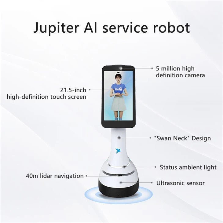 Alpha Robotics Office Reception Robot Jupiter – 21.5-inch Touchscreen Visitor Management System - Image 7