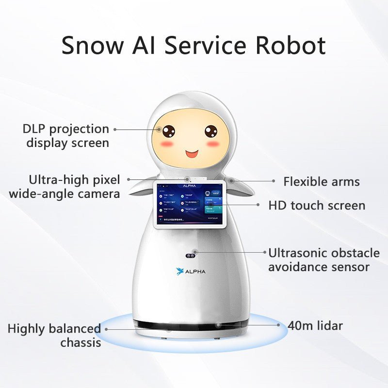 Alpha Robotics School Guide Robot Snow – AI-Powered Campus Navigation and Safety Assistant - Image 2